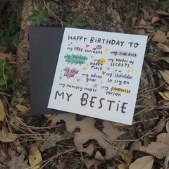 My Bestie Birthday Card My Happy Place My Partner In Crime My Soul Sister Funny