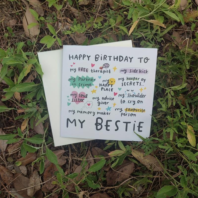 My Bestie Birthday Card My Happy Place My Partner In Crime My Soul Sister Funny