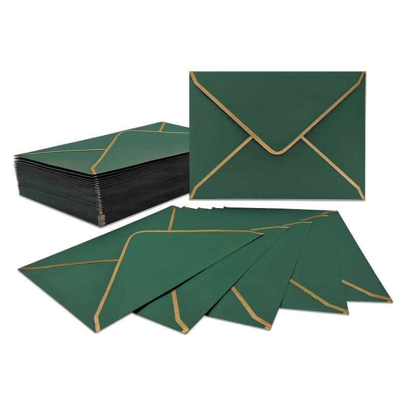 50pcs Green A7 Invitation Envelopes for 5x7 Cards