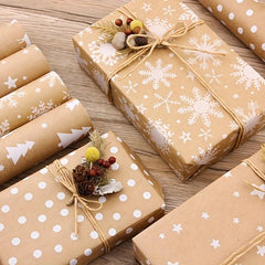5pcs Christmas Wrapping Paper Sheet - 5 Different Designs 43x100 Cm