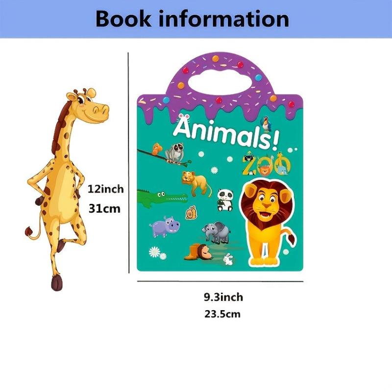 Fun Scene Reusable Stickers for Training - Animal, Dinosaur