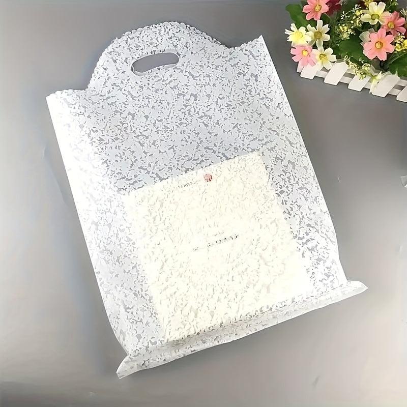5pcs Transparent Bow Cosmetic Gift Bag Plastic Tote Bag Shopping Bag