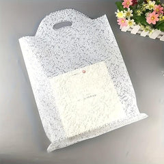 5pcs Transparent Bow Cosmetic Gift Bag Plastic Tote Bag Shopping Bag