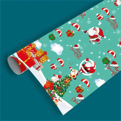 5pcs Christmas Wrapping Paper Party Gift Wrapping Paper Christmas DIY Wrapping