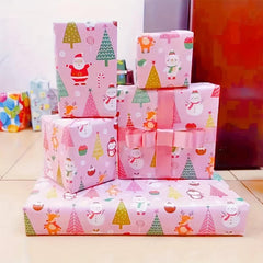 5pcs Christmas Wrapping Paper Party Gift Wrapping Paper Christmas DIY Wrapping