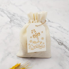 100pcs Christmas Merry Stamping Hanging Tag Gift Packaging Paper Label