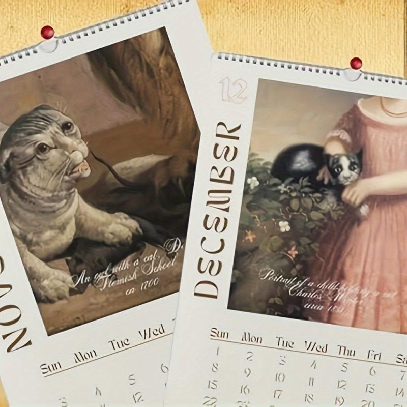 Funny Renaissance Cat Wall Calendar - 12 Month Ugly Cat Pictures