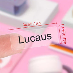 360pcs Transparent Waterproof Name Labels School Office Scrapbook Pro