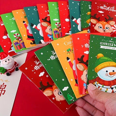 20pcs Cartoon Christmas Small Book Portable Pocket Notepad Student Gift