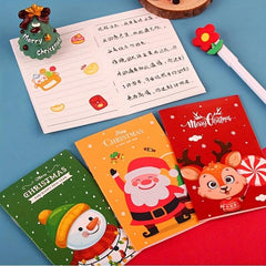 20pcs Cartoon Christmas Small Book Portable Pocket Notepad Student Gift