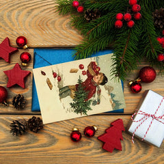 12pcs Christmas Vintage Postcards Merry Christmas Greeting Cards