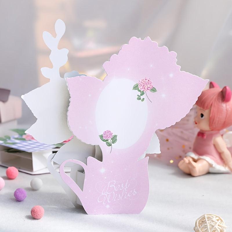 3D Hydrangea Flower Pop Up Greeting Card for Mother