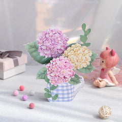 3D Hydrangea Flower Pop Up Greeting Card for Mother