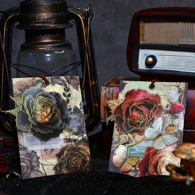 10 Sheets Rose Hand Account DIY Decoration Sticker Pack