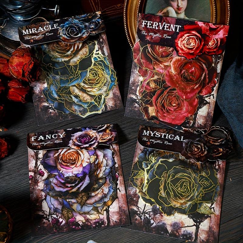 10 Sheets Rose Hand Account DIY Decoration Sticker Pack