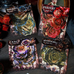 10 Sheets Rose Hand Account DIY Decoration Sticker Pack