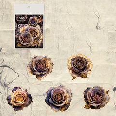 10 Sheets Rose Hand Account DIY Decoration Sticker Pack