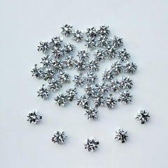 50 Mini Christmas Bows - 2 Metallic Star Gift Bow - Self Adhesive Bows