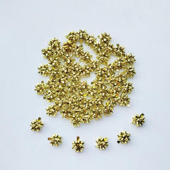 50 Mini Christmas Bows - 2 Metallic Star Gift Bow - Self Adhesive Bows