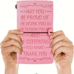 Inspirational Leather Journal - Thank You Gift - Back To School Notebook