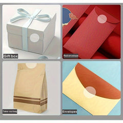 DIY Gift Wrap Sticker Circular Seal Label Self-adhesive Packaging - 10