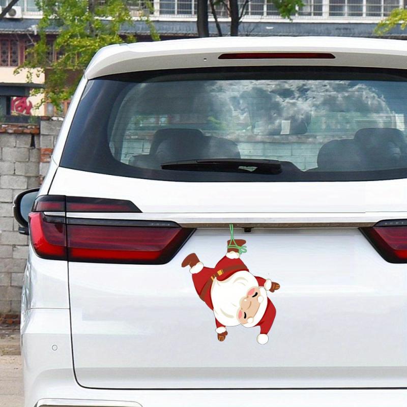 Christmas Car Sticker Santa Claus Car Decal Waterproof Funny Decorative Sticker