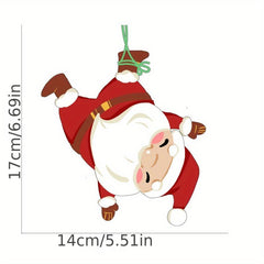 Christmas Car Sticker Santa Claus Car Decal Waterproof Funny Decorative Sticker