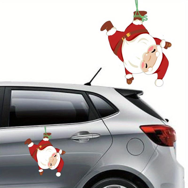 Christmas Car Sticker Santa Claus Car Decal Waterproof Funny Decorative Sticker
