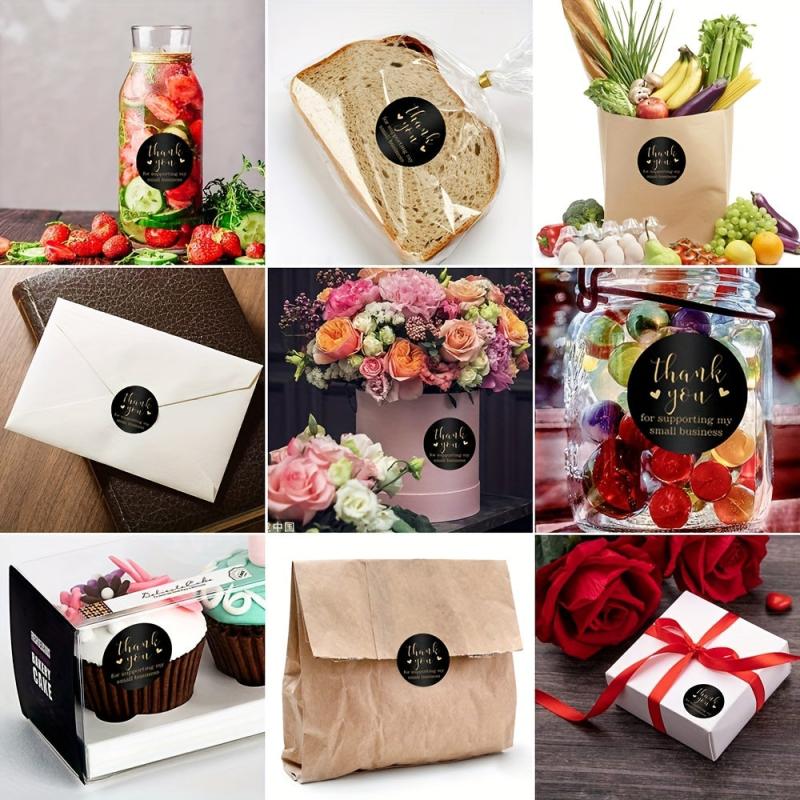 100 Thank You Stickers for Party Favors and Decor