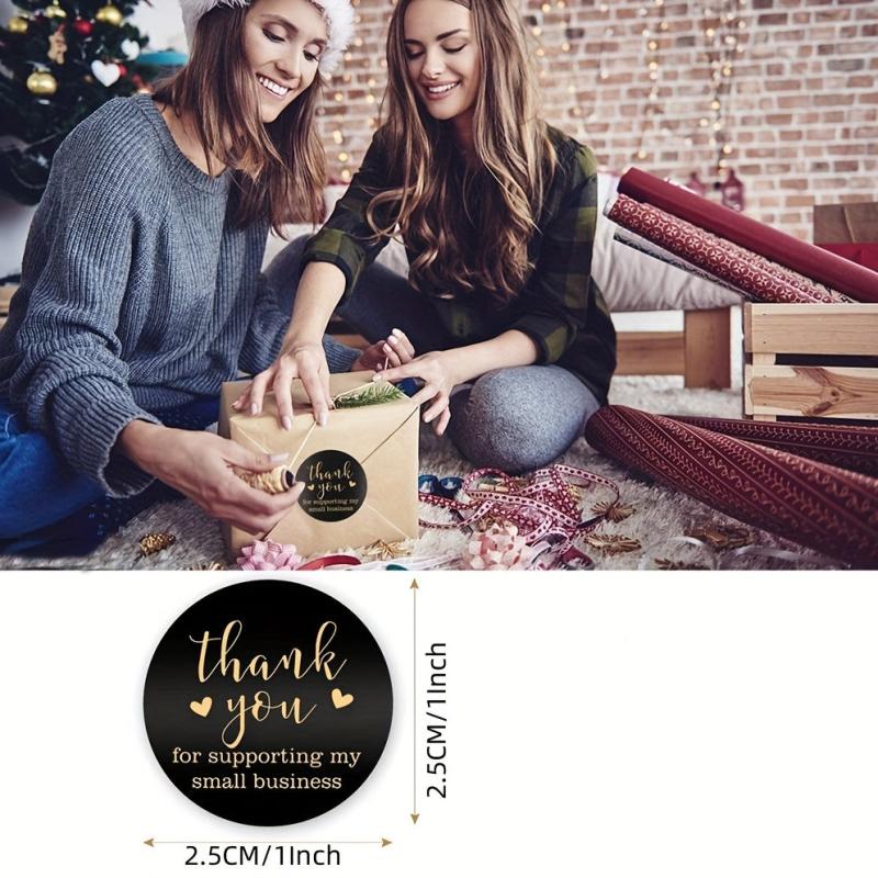 100 Thank You Stickers for Party Favors and Decor