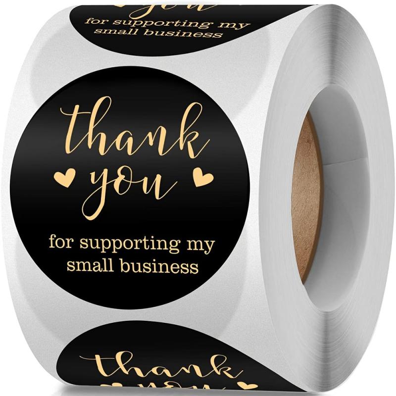 100 Thank You Stickers for Party Favors and Decor