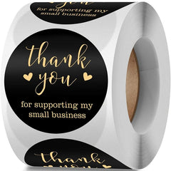 100 Thank You Stickers for Party Favors and Decor
