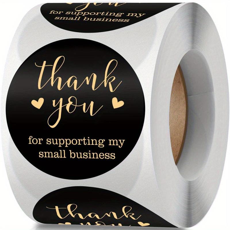 100 Thank You Stickers for Party Favors and Decor