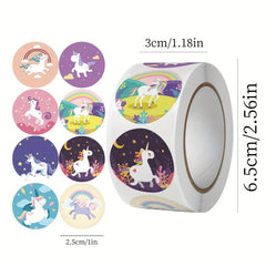 500pcs Round Cartoon Animal Reward Stickers