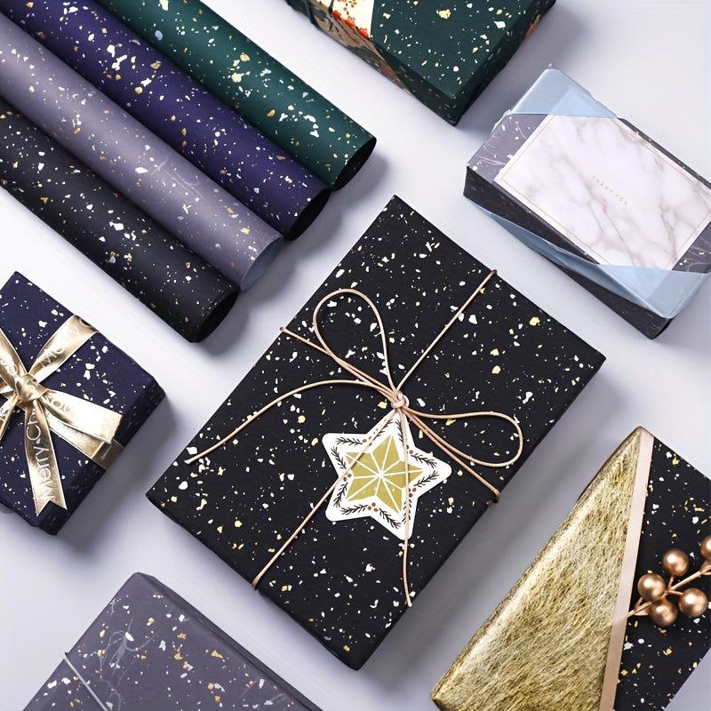 4pcs Pearlescent Paper Christmas Gift Wrapping Flower Wrapping Paper