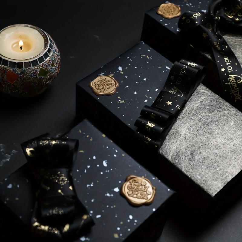 4pcs Pearlescent Paper Christmas Gift Wrapping Flower Wrapping Paper