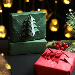 4pcs Pearlescent Paper Christmas Gift Wrapping Flower Wrapping Paper