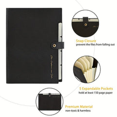 2pcs A4 Expanding File Folder with 32pcs Labels