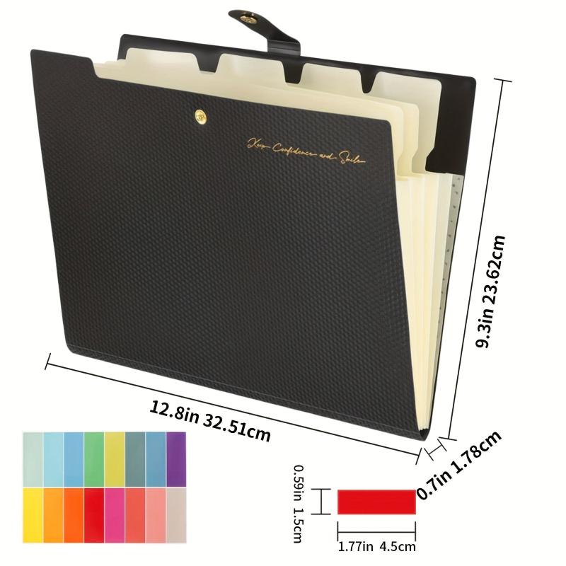 2pcs A4 Expanding File Folder with 32pcs Labels