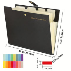 2pcs A4 Expanding File Folder with 32pcs Labels