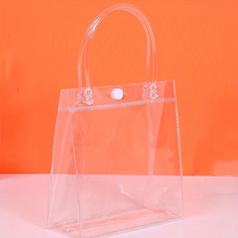 8pcs PVC Handheld Waterproof Gift Handbag for Milk Tea Packaging