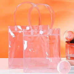8pcs PVC Handheld Waterproof Gift Handbag for Milk Tea Packaging