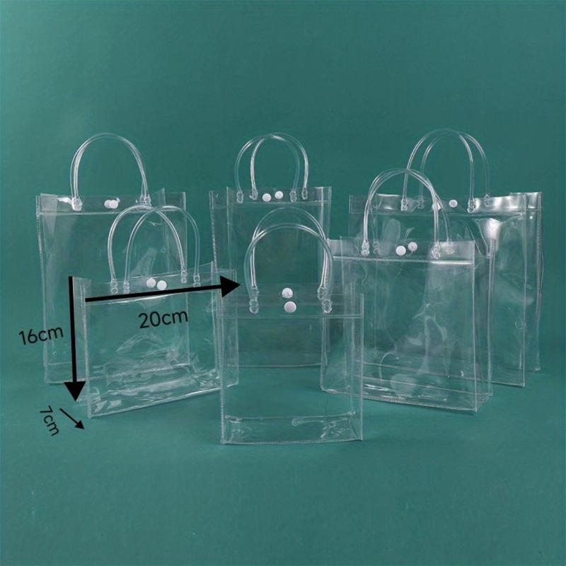 8pcs PVC Handheld Waterproof Gift Handbag for Milk Tea Packaging