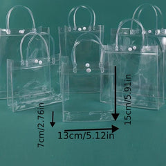 8pcs PVC Handheld Waterproof Gift Handbag for Milk Tea Packaging
