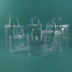 8pcs PVC Handheld Waterproof Gift Handbag for Milk Tea Packaging