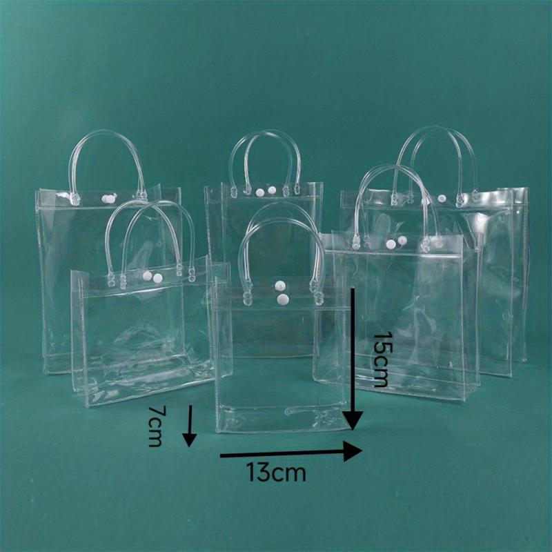 8pcs PVC Handheld Waterproof Gift Handbag for Milk Tea Packaging