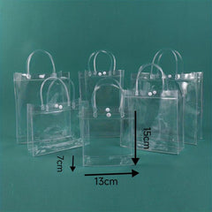8pcs PVC Handheld Waterproof Gift Handbag for Milk Tea Packaging
