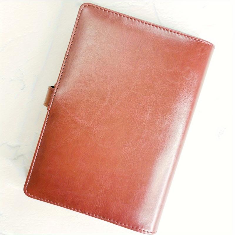 A6 Retro Brown 6 Hole Loose Leaf Notebook Leather Snap Notepad