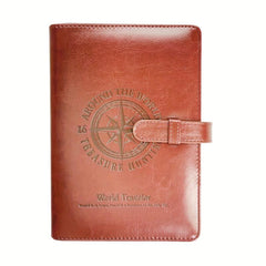 A6 Retro Brown 6 Hole Loose Leaf Notebook Leather Snap Notepad