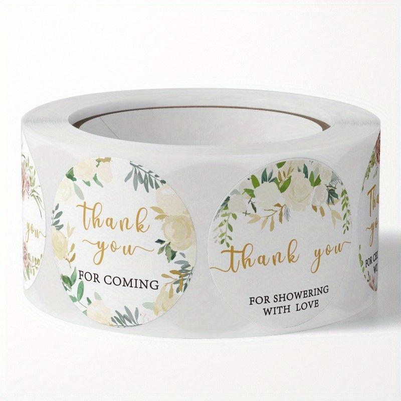 500pcs Rose Copper Plate Sticker Thank You Label Wedding Envelope Seal Sticker